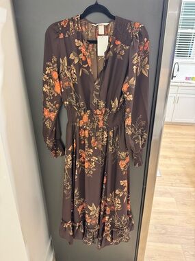 H&M | Dresses | Hm Green Long Sleeve High Neck Dress | Poshmark